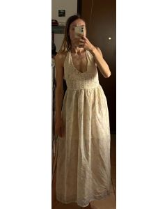 Abito lungo con crochet Zara