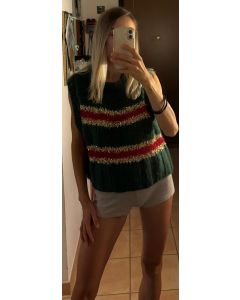 Gilet in maglia verde di Zara tg M