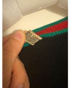 Cardigan in maglia vintage tirolese con ricami floreale