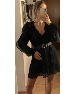 Mini abito a maniche lunghe con cintura di Zara tg M